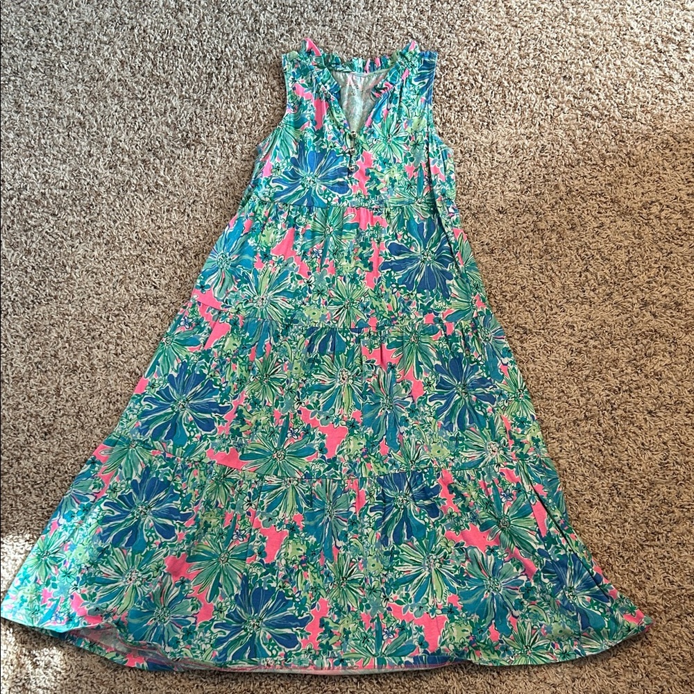 Lilly Pulitzer Floral Sleeveless Maxi Dress